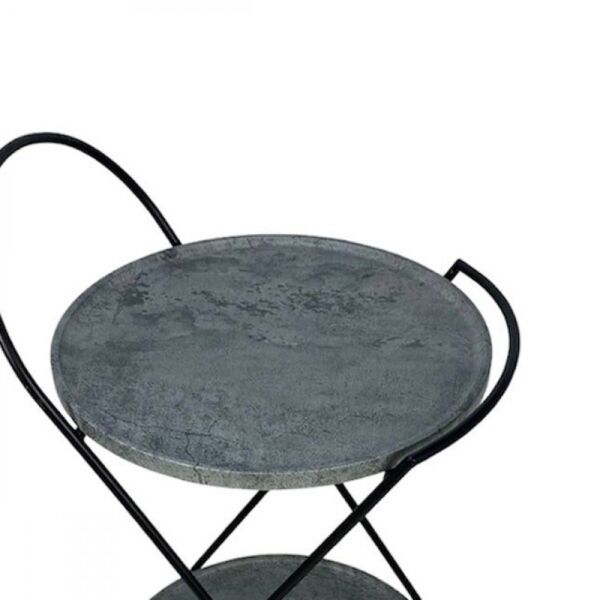 عربة خدمة دائرية - رمادي