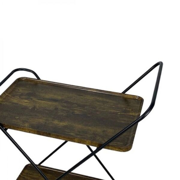 عربة خدمة مستطيل اباري - بني واسود