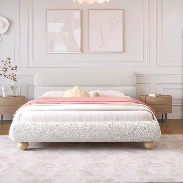سرير رويال كورفا بوكليه - ابيض