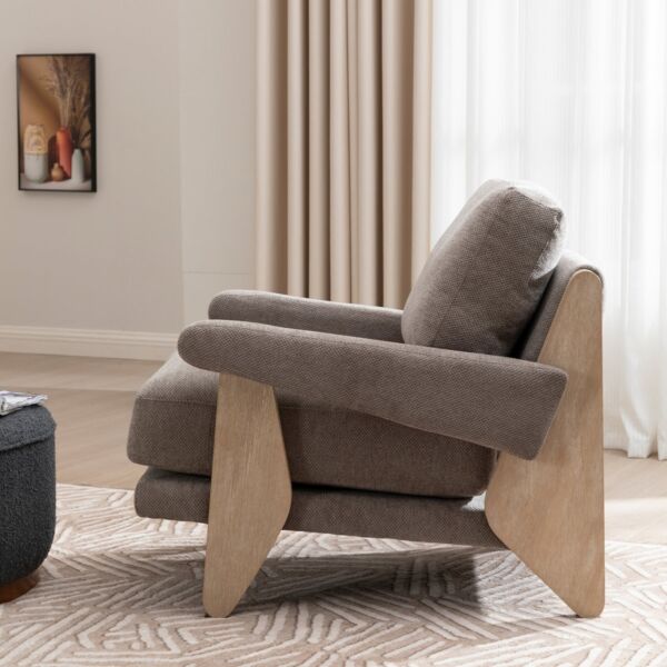 كرسي مفرد روفانس - بني