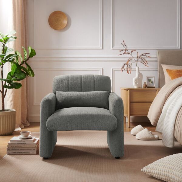 كرسي مفرد فيردي - رمادي