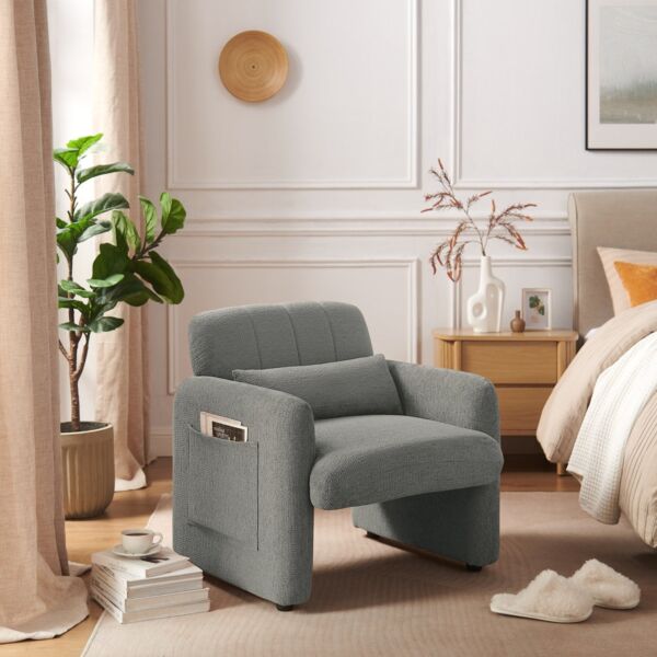 كرسي مفرد فيردي - رمادي