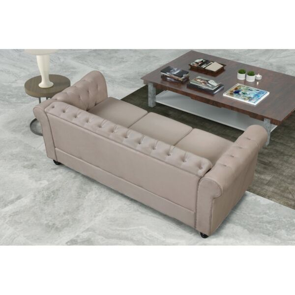 طقم كنب سولفير - بني