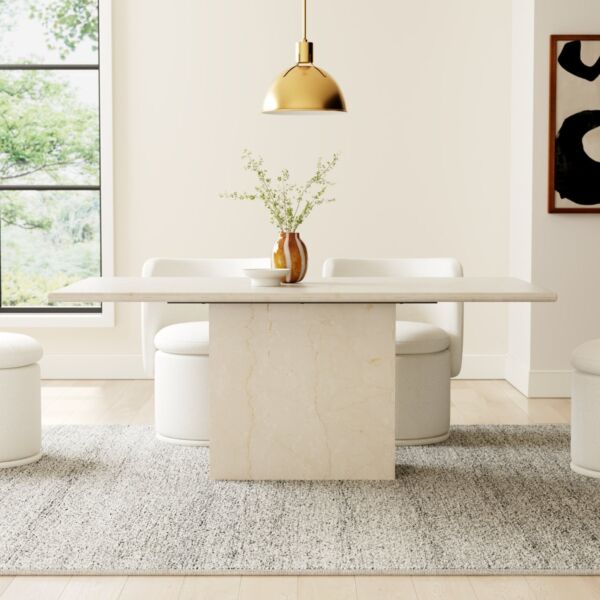 طاولة طعام 8 اشخاص مارثا - بني فاتح