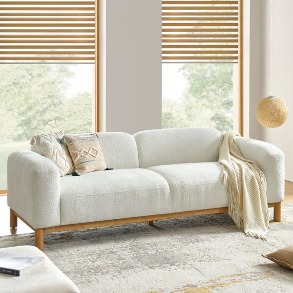 كنبة ثلاثية بوكليه مولار - ابيض