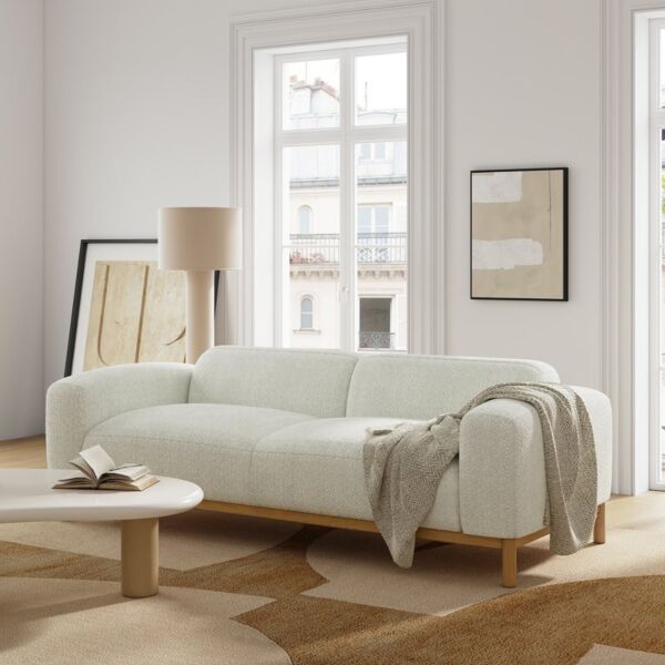 كنبة ثلاثية بوكليه مولار - ابيض