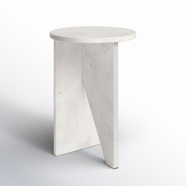 طاولة جانبية جرانيت صولا - ابيض