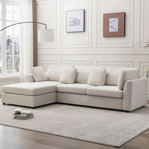 كنب زاوية مايسون - بيج