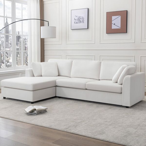 كنب زاوية مايسون - ابيض