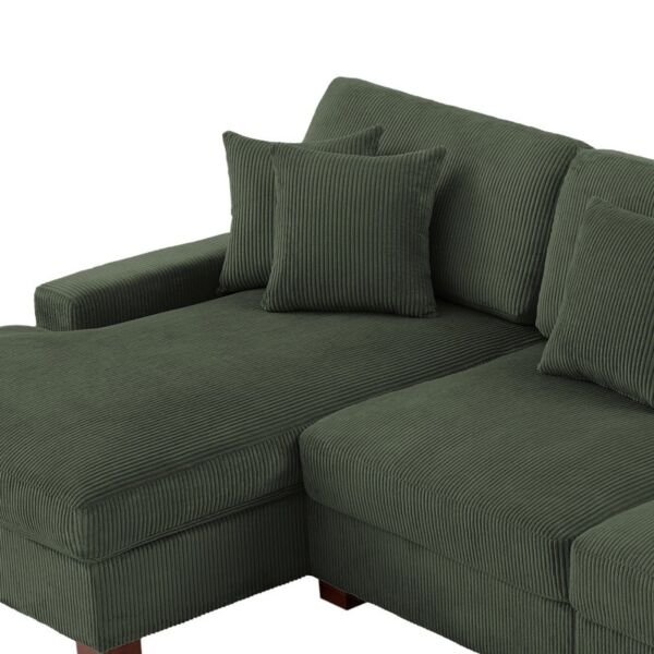 كنب زاوية مخمل سابينا - اخضر