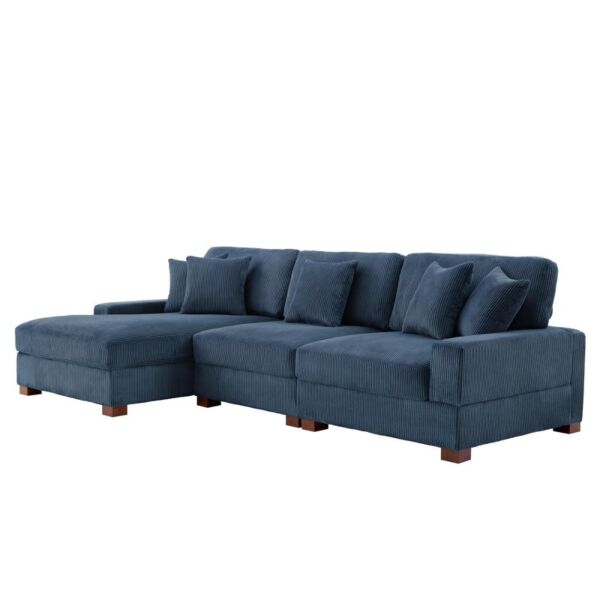 كنب زاوية مخمل سابينا - كحلي