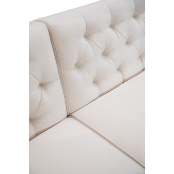 كنبة ثلاثية مخمل بافاريا - بيج