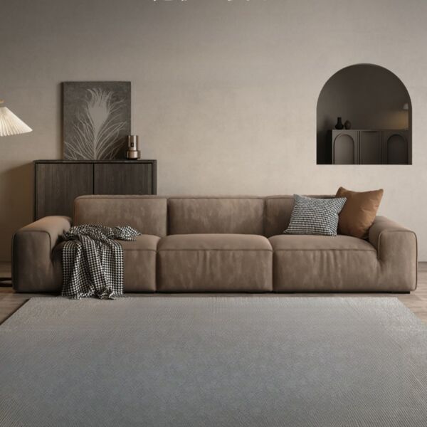 كنبة رباعية مخمل سيدرا - بني