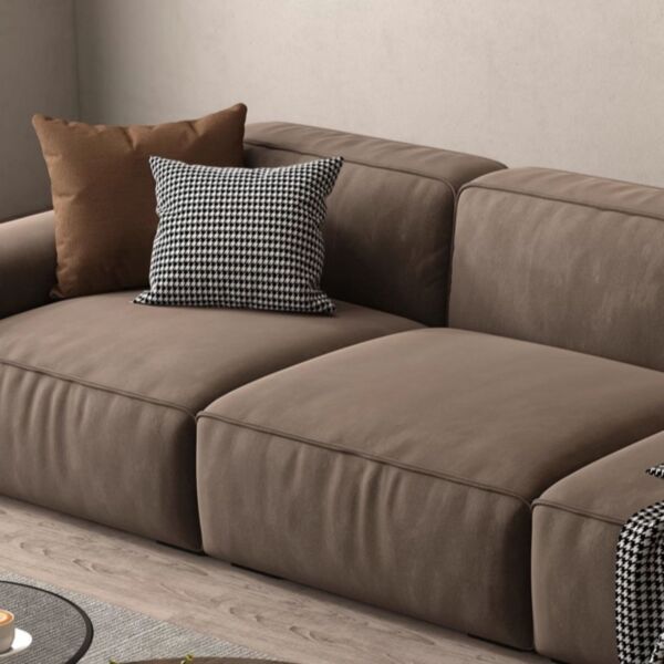 كنبة رباعية مخمل سيدرا - بني