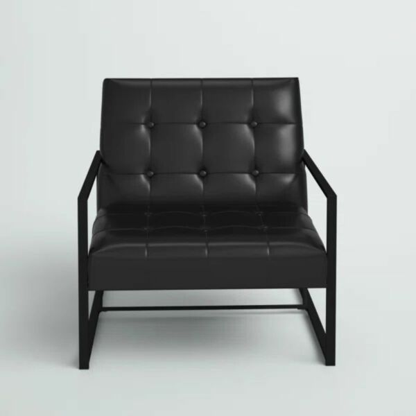 كرسي جلد رويال أوبال بلوم - اسود