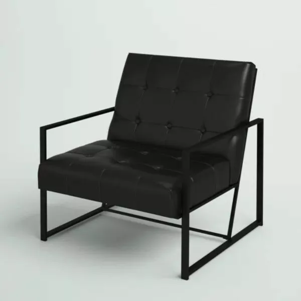 كرسي جلد رويال أوبال بلوم - اسود