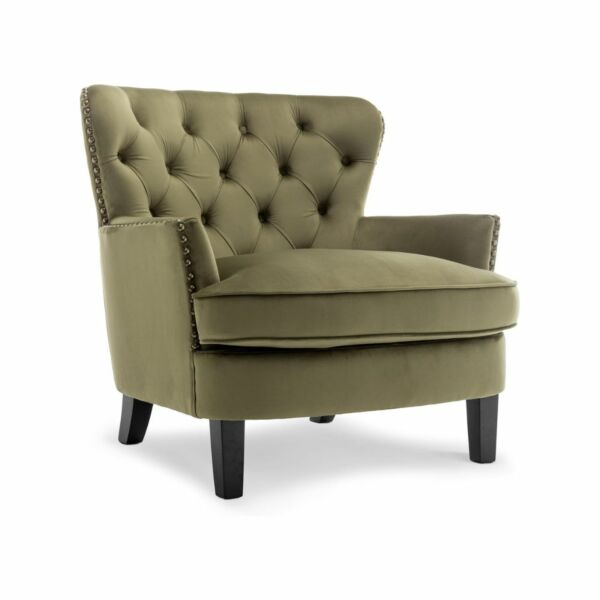 كرسي مفرد مخمل فيلفيت فيل - اخضر