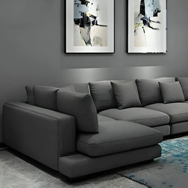 كنب زاوية حرف L فيتارو - رمادي