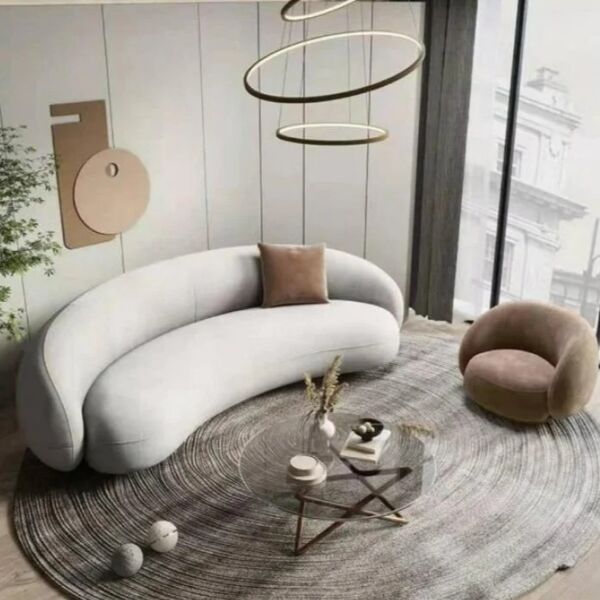 طقم كنب موني - بني وبيج