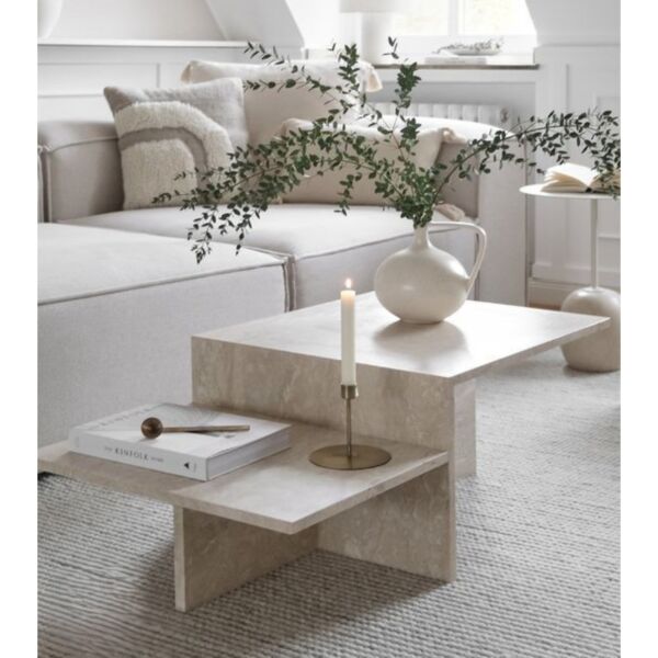 طاولة قهوة رخام بيرل بالس