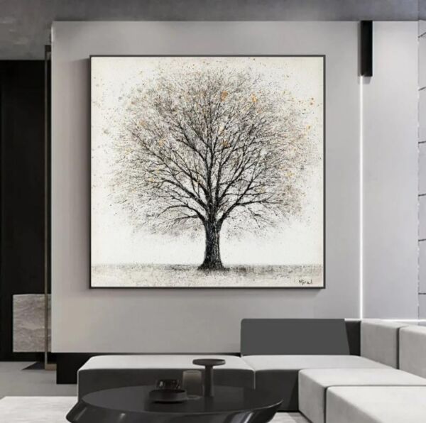لوحة فنية تجريدية شجرة