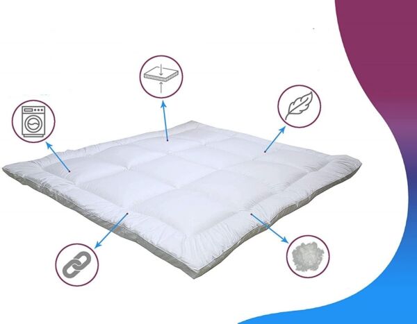 لباد سرير قطن كوين 14 سم عرض 160 سم