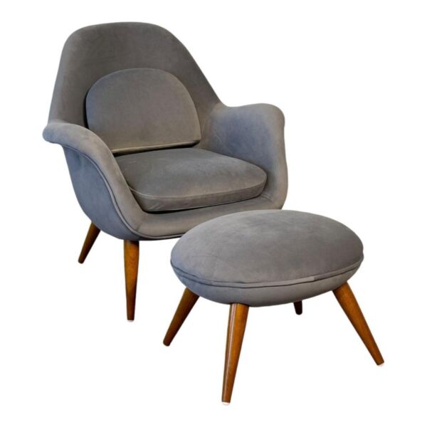 كرسي مفرد بوف ليون - رمادي