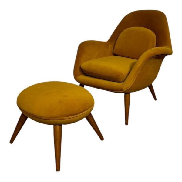 كرسي مفرد وبوف ليون - أصفر