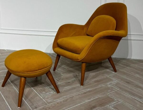 كرسي مفرد وبوف ليون - أصفر