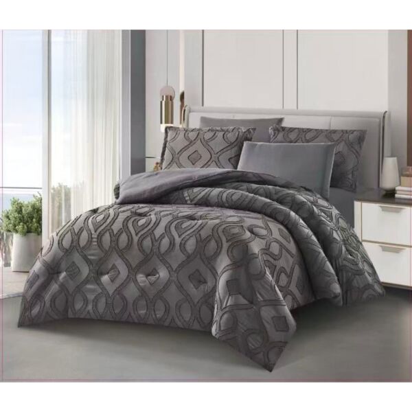 طقم لحاف صيفي ارلي - رمادي غامق