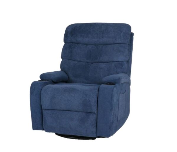 كرسي مفرد استرخاء دوار و هزاز - ازرق غامق