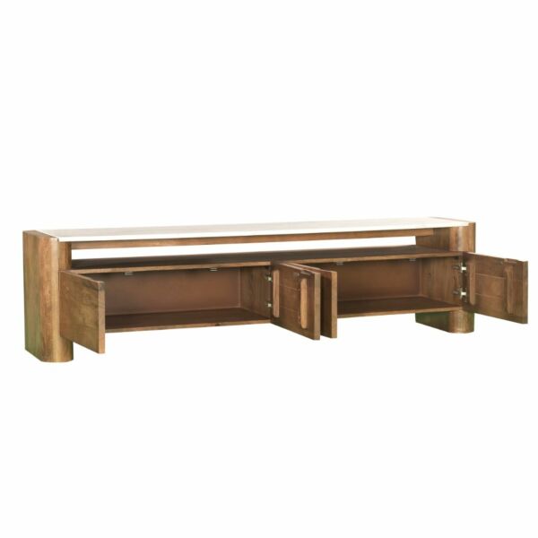 طاولة تلفزيون منخفضة ايليش 193 سم - بني وأبيض