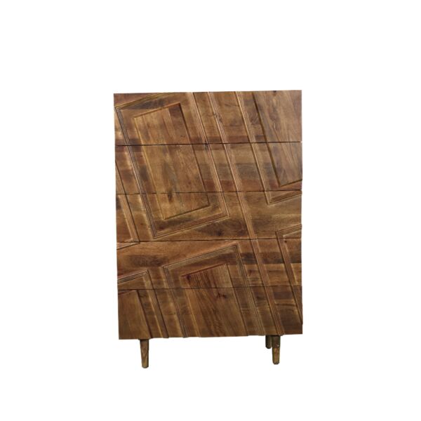 وحدة ادراج خشب سانتول - بني