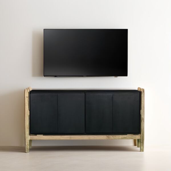 طاولة تلفزيون خشب  باستال - بني واسود