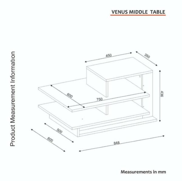 طقم طاولات فينوس إلم كوف- 3 قطع 