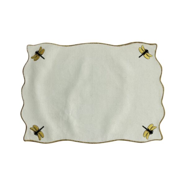 لبادة صحون يعسوب - ابيض ومتعدد الالوان