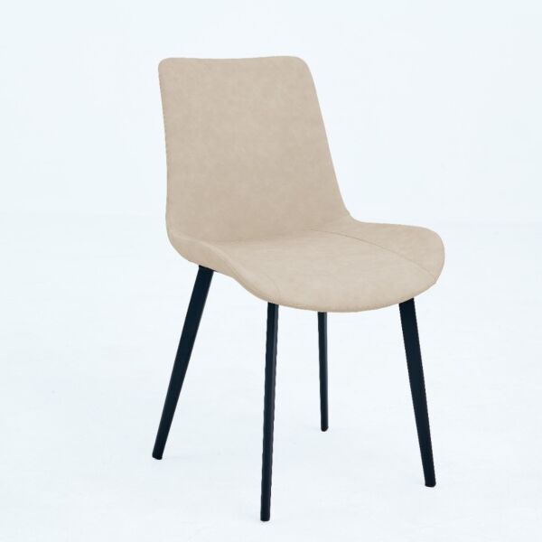 طقم طاولة طعام مارتن مع 4 كراسي - ابيض وبيج