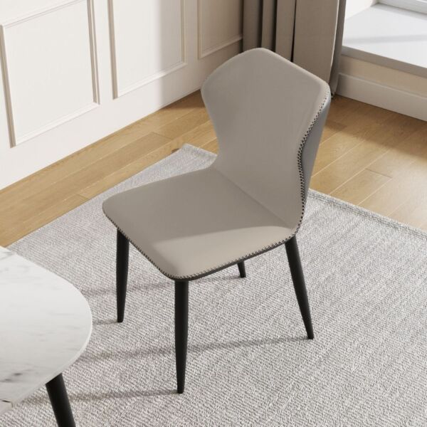 كرسي طاولة طعام ريمو - رمادي