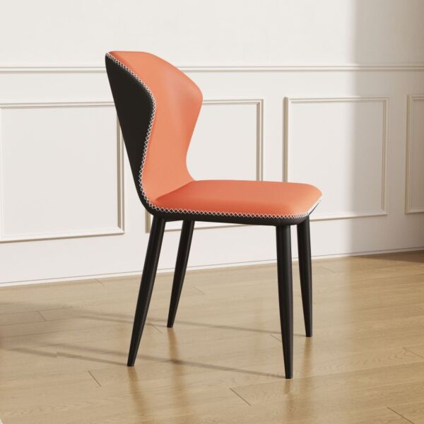 كرسي طاولة طعام ريمو - برتقالي ورمادي