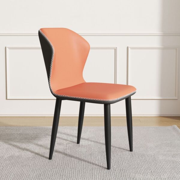 كرسي طاولة طعام ريمو - برتقالي ورمادي