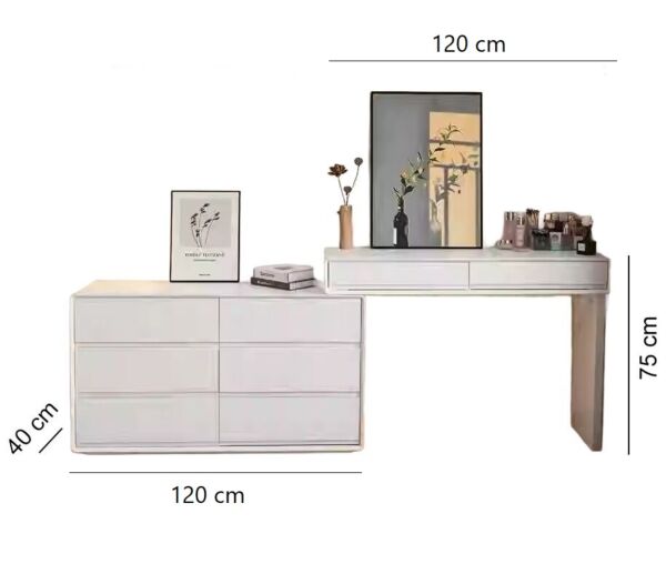 طاولة تزيين بدون مرآة سيلفانا - كريمي