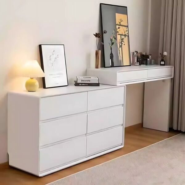 طاولة تزيين بدون مرآة سيلفانا - كريمي