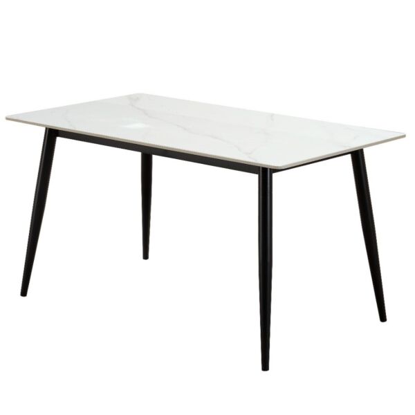 طقم طاولة طعام مارتن مع 4 كراسي - ابيض وبني