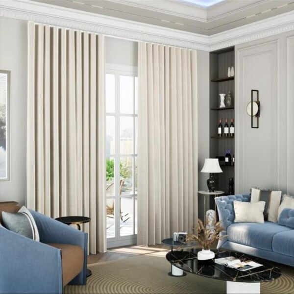 ستائر ويفي خط واحد بلاك اوت - 250x300 سم - بيج