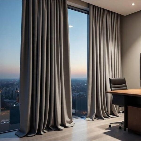 ستائر ويفي خط واحد بلاك اوت - 250x300 سم - رمادي