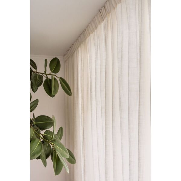 ستائر ويفي خط واحد شيفون - 300x300 سم - بيج