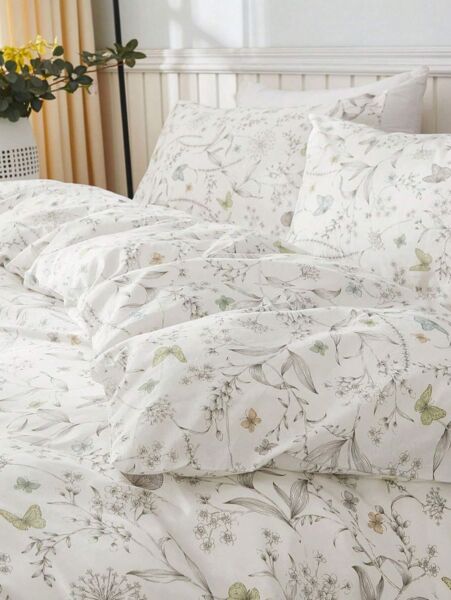 طقم غطاء لحاف 3 قطع نقوش زهرية 260X220 سم - متعدد الالوان