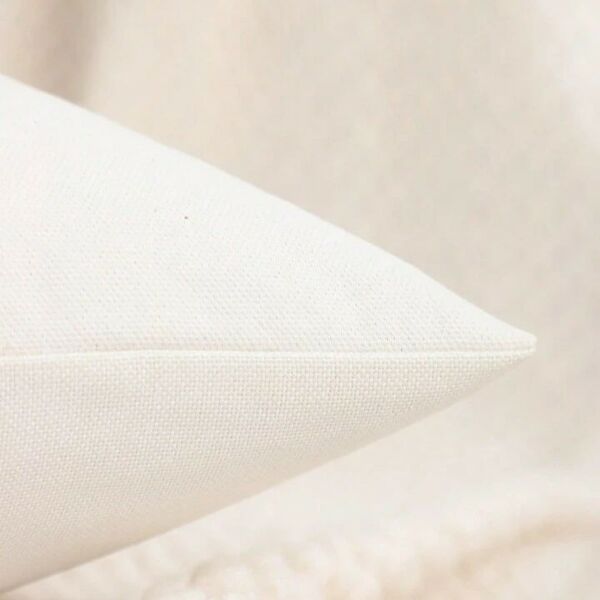 غطاء وسادة ديكور هلال رمضان بدون حشوة - ابيض