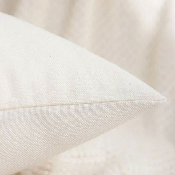 غطاء وسادة ديكور نجوم وهلال رمضان بدون حشوة - بيج