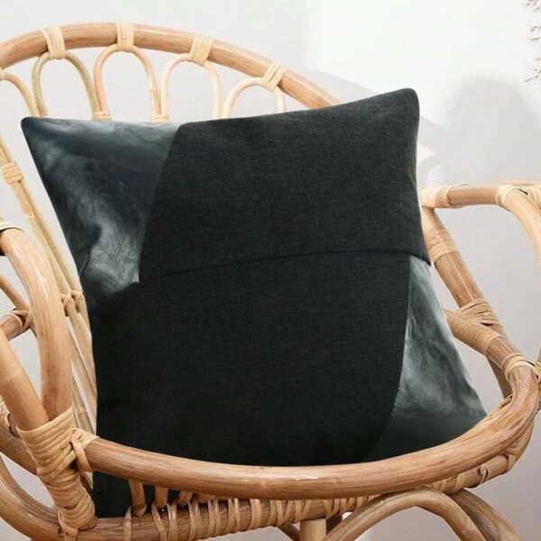 غطاء وسادة ديكور مولتو بدون حشوة - اسود